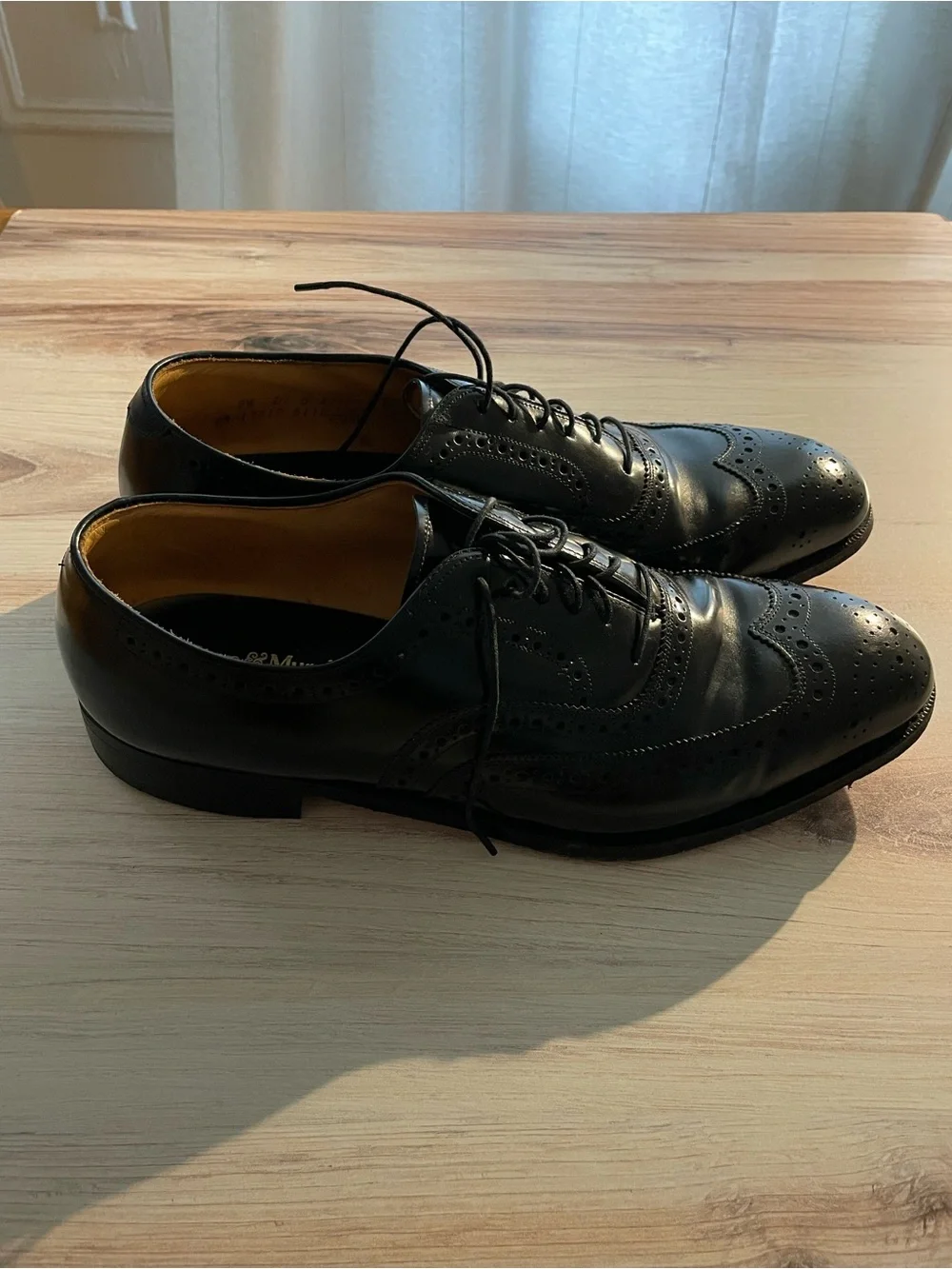 Johnston & Murphy Men’s Black Leather Wingtip Oxfords Size 9.5